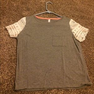 Gray crop top